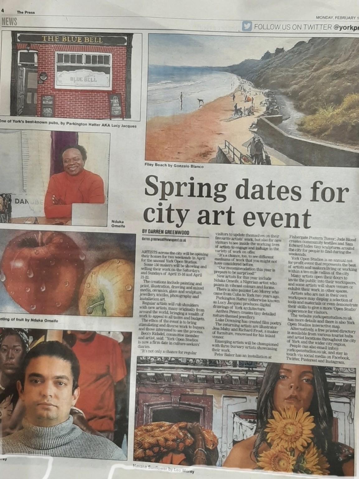 Spring dates for city art event — The Press · York