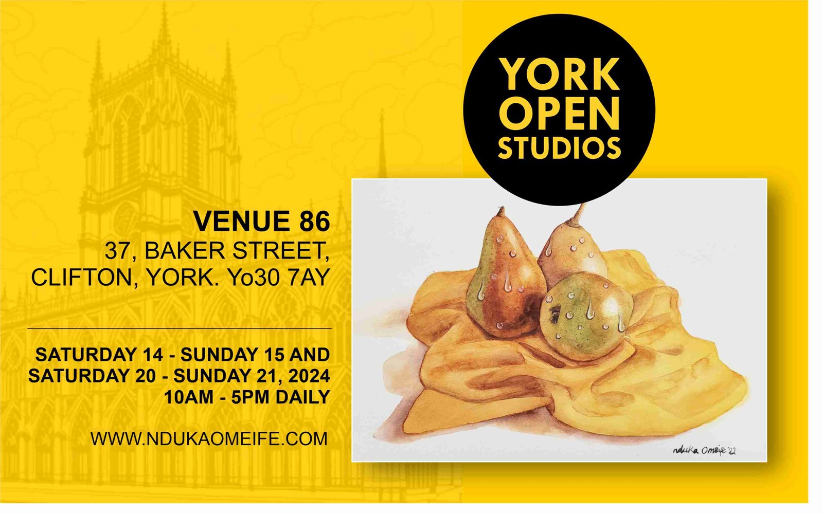 Past York Open Studios promotional flyer